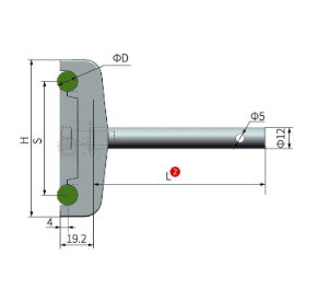 Держатель ограждения под пруток диаметра 12 мм